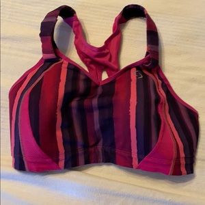 Brooks pink Juno sports bra